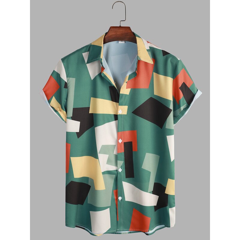 Men's Shirt Manufacturer - OEM Geometric Print Shirt