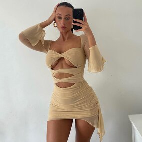 Latex Dress Manufacturer - OEM Mesh Bodycon Dress