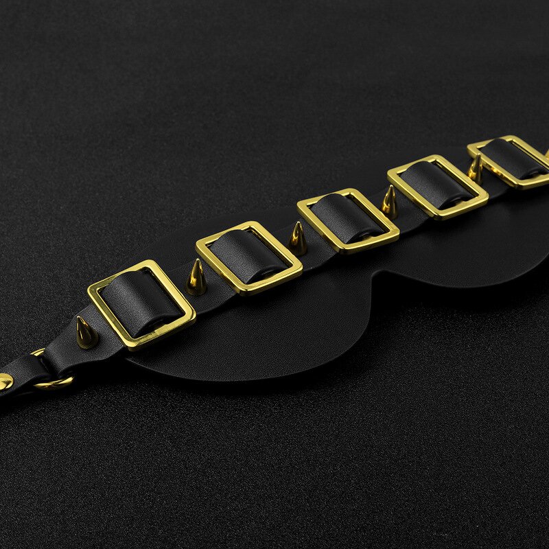 Leather Eye Mask Factory - OEM Rivet Bondage Mask