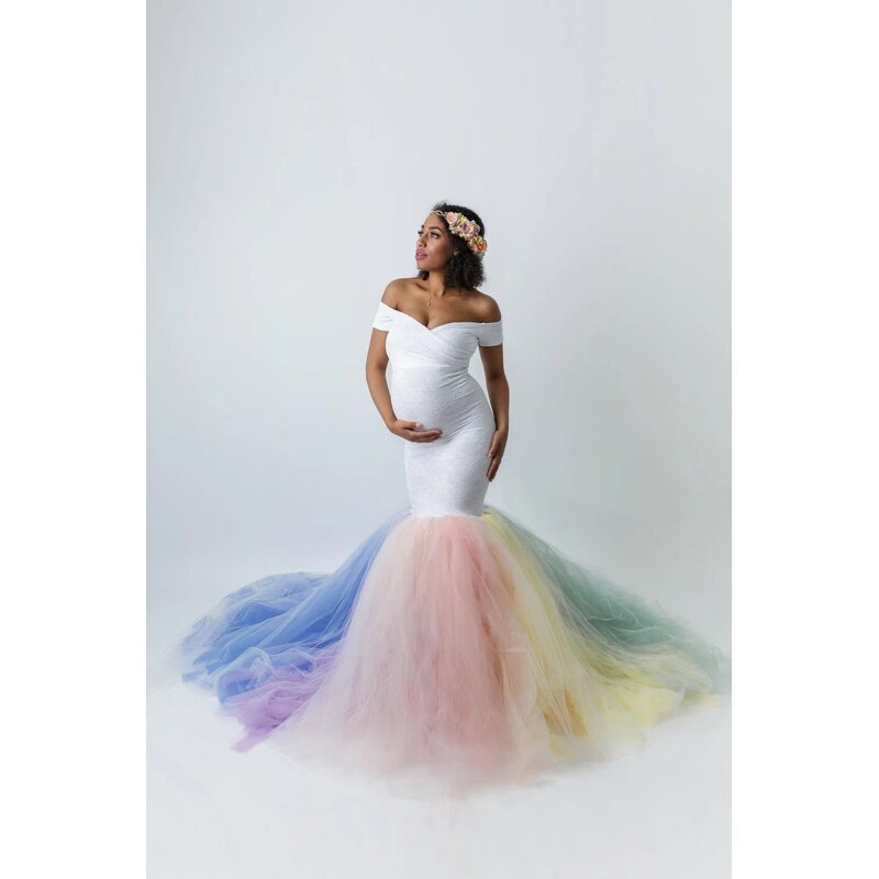 Mermaid Wedding Dress Manufacturer - OEM Colorful Mesh Dress