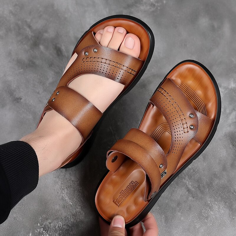 Arabic Sandals Manufacturer - OEM/ODM 2025 Trendy Casual Men's Leather