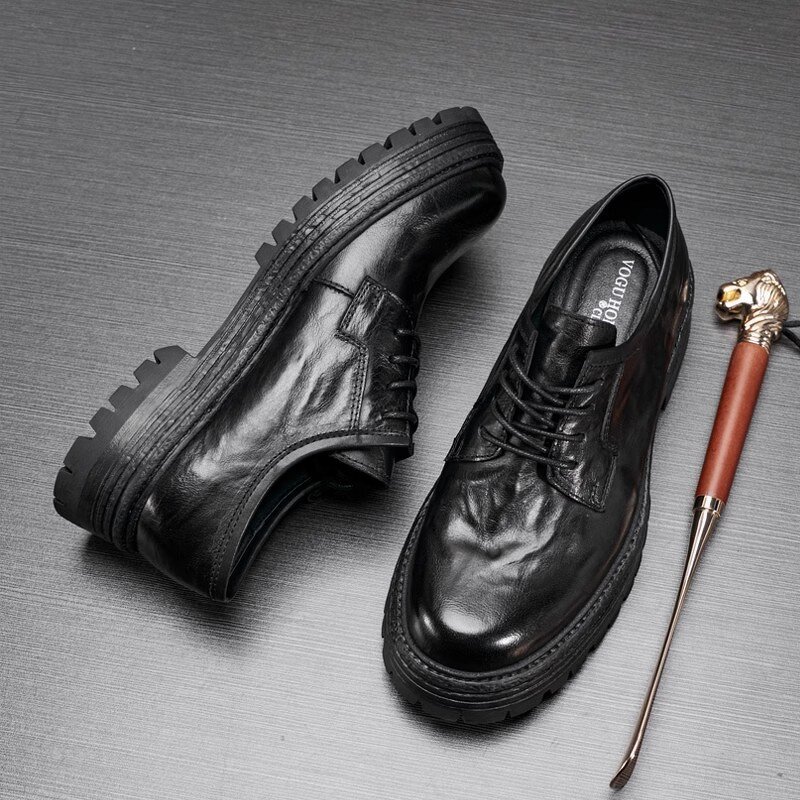 Leather Derby Shoes Manufacturer - OEM/ODM Genuine Cowhide Lace up Dress