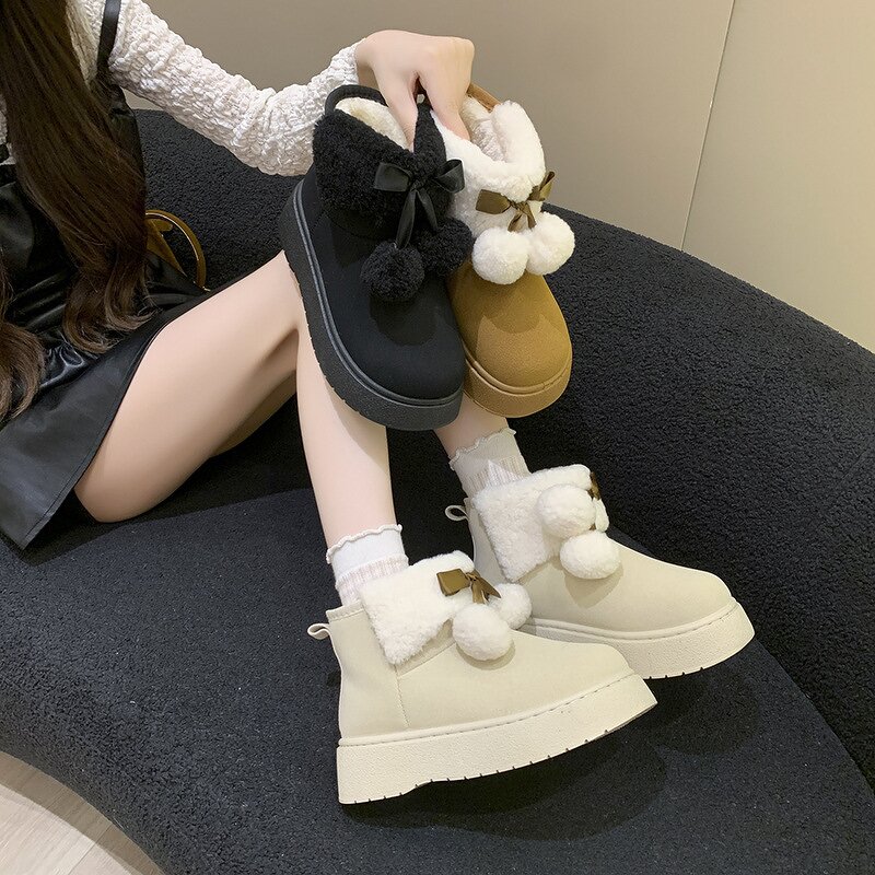 Women's Snow Boots Manufacturer - OEM Custom Winter Warm Plush Thick Sole