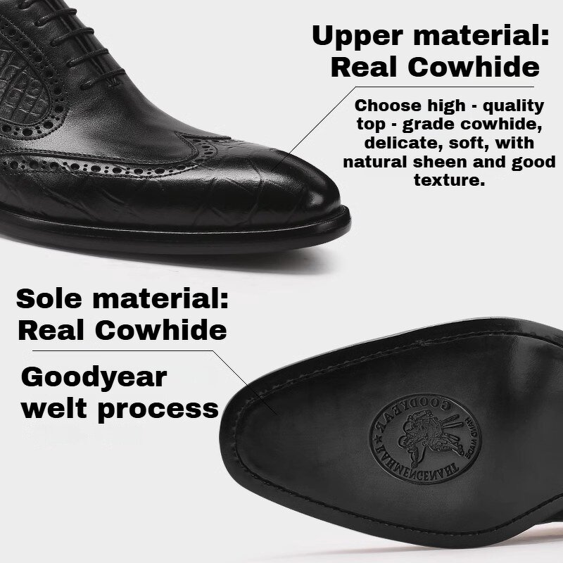 Derby Shoes Manufacturer - OEM/ODM Men's Luxury Genuine Leather Goodyear Welt