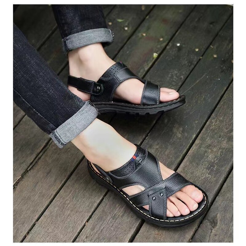 Leather Sandals Manufacturer - OEM/ODM 2025 Trendy Genuine Cowhide Summer