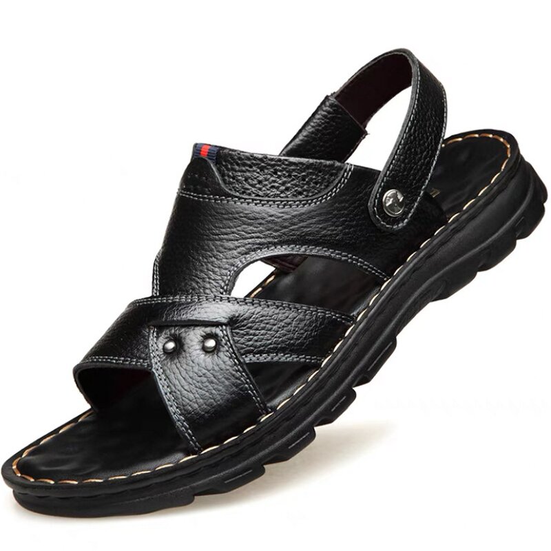 Leather Sandals Manufacturer - OEM/ODM 2025 Trendy Genuine Cowhide Summer