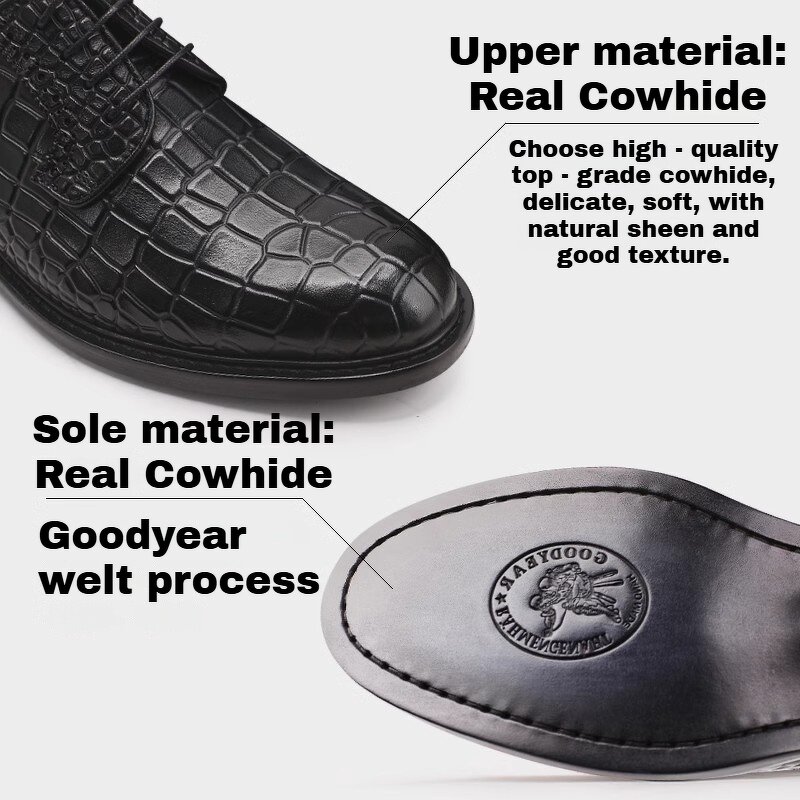 Derby Shoes Manufacturer - OEM/ODM Genuine Cowhide Leather Dress Platform