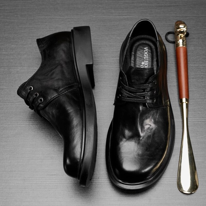 Leather Derby Shoes Manufacturer - OEM/ODM Genuine Cowhide Lace up Breathable