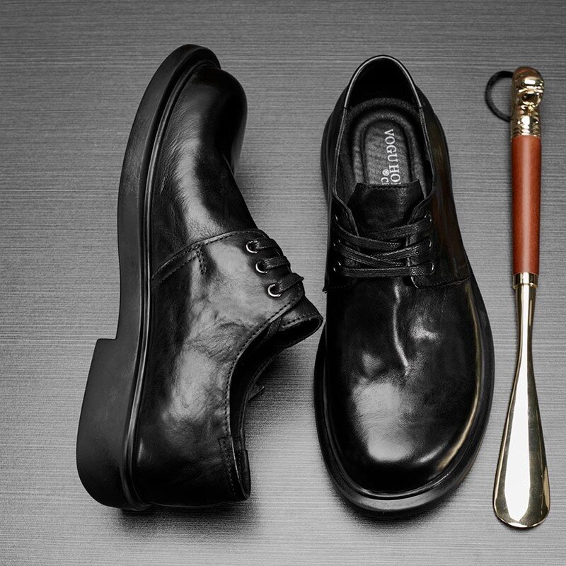 Leather Derby Shoes Manufacturer - OEM/ODM Genuine Cowhide Lace up Breathable