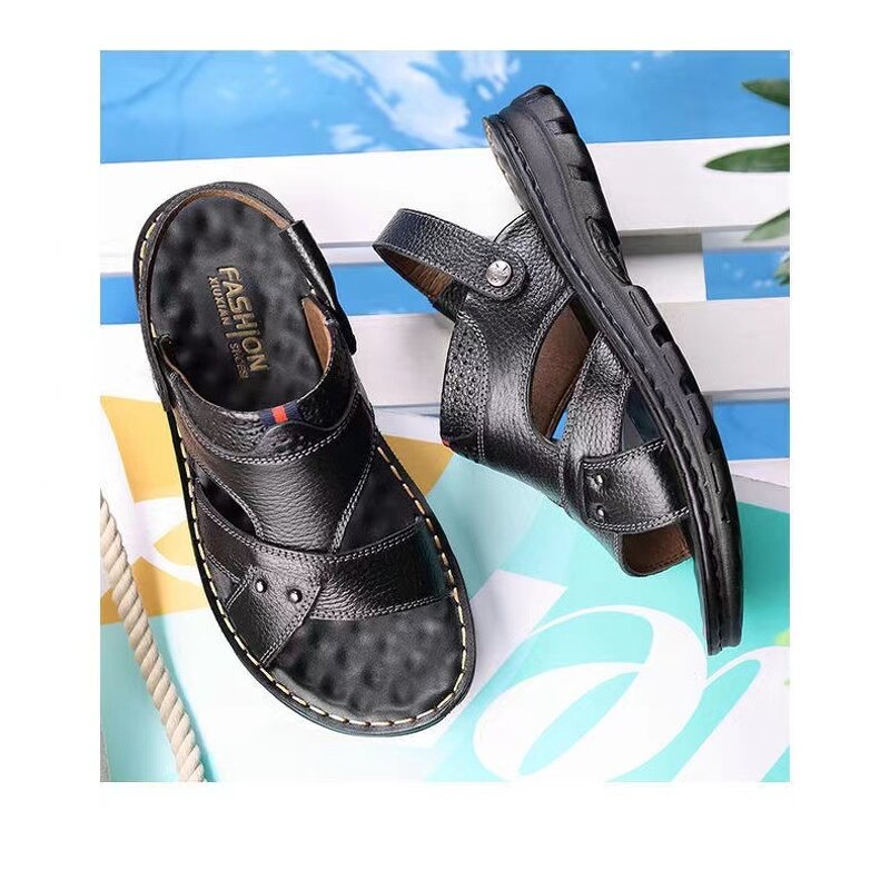 Leather Sandals Manufacturer - OEM/ODM 2025 Trendy Genuine Cowhide Summer