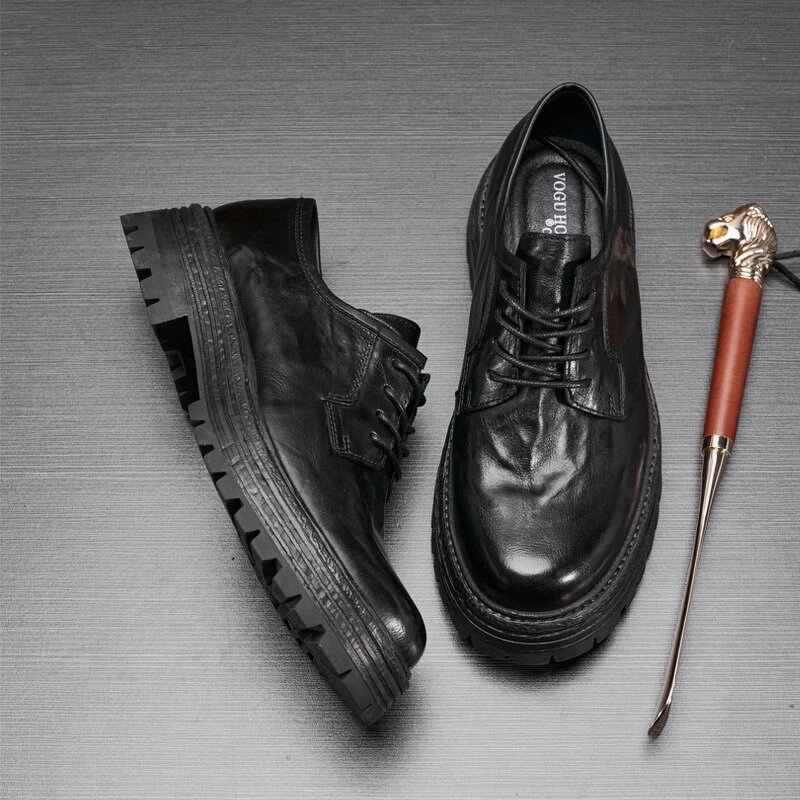 Leather Derby Shoes Manufacturer - OEM/ODM Genuine Cowhide Lace up Dress