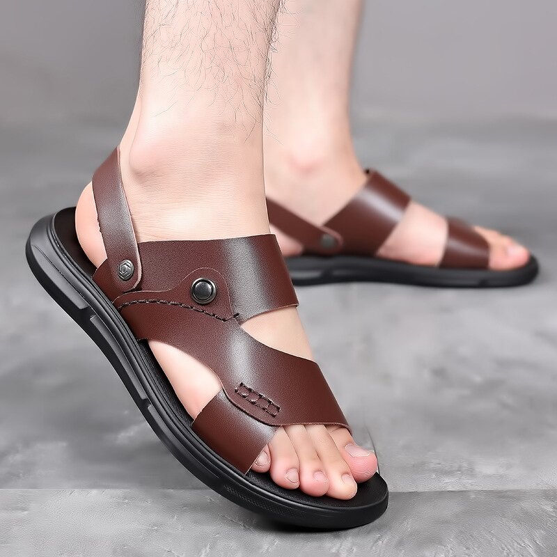 Leather Sandals Manufacturer - OEM/ODM Men's Genuine Evergreen Outdoor Large