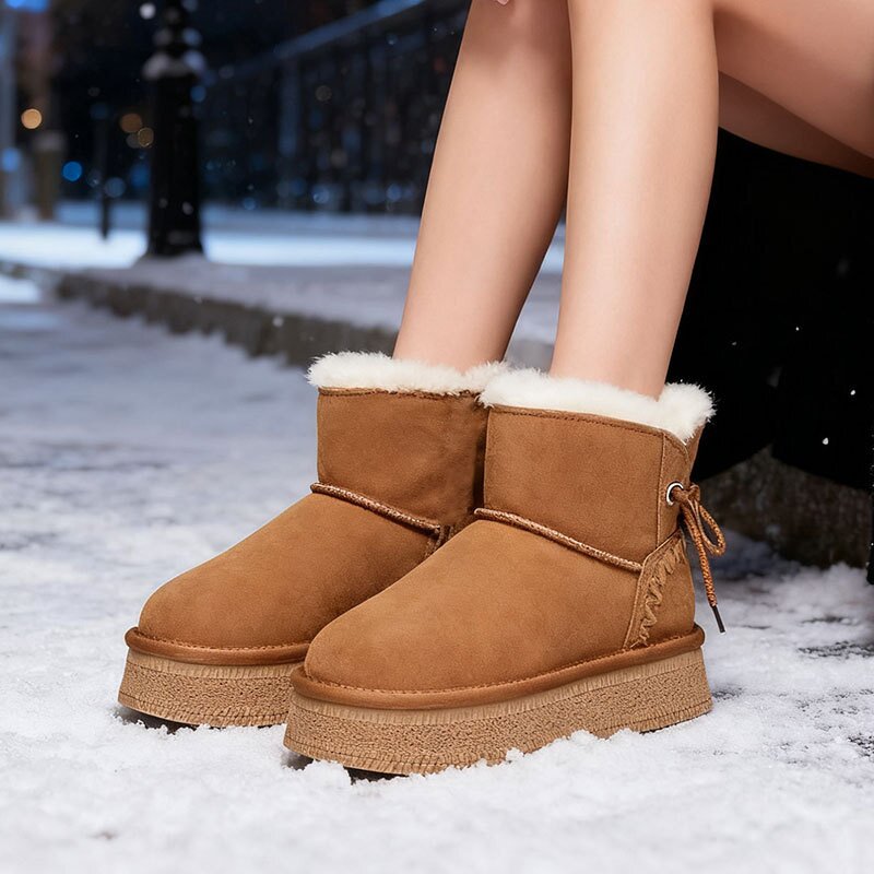 Women's Snow Boots Manufacturer - OEM Custom Winter Warm Plush Thick Sole