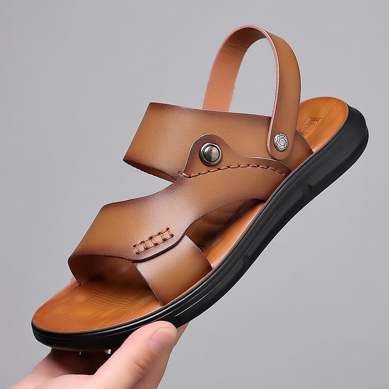 Leather Sandals Manufacturer - OEM/ODM Men's Genuine Evergreen Outdoor Large