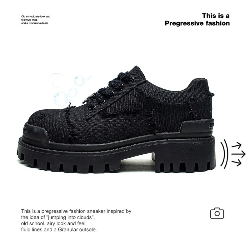 Canvas Shoes Manufacturer - OEM/ODM 2025 Trendy Retro Platform Chunky Casual