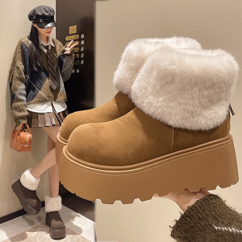 Women's Snow Boots Manufacturer - OEM Custom Winter Warm Plush Thick Sole