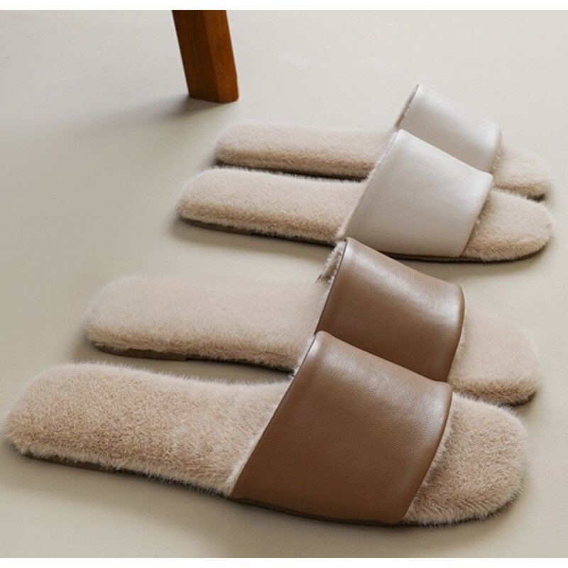 House Slippers Manufacturer - OEM/ODM 2025 New Winter Flat Sheepskin Cozy