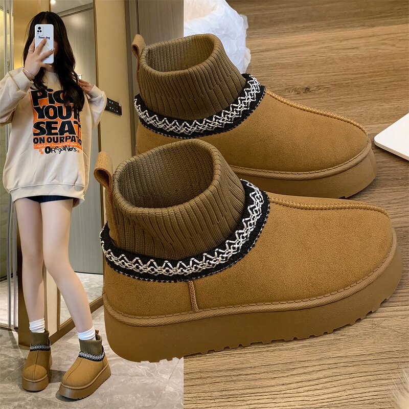 Women's Snow Boots Manufacturer - OEM Custom Winter Warm Plush Thick Sole