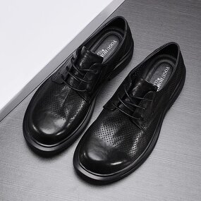 Leather Derby Shoes Manufacturer - OEM/ODM Genuine Cowhide Lace up Summer