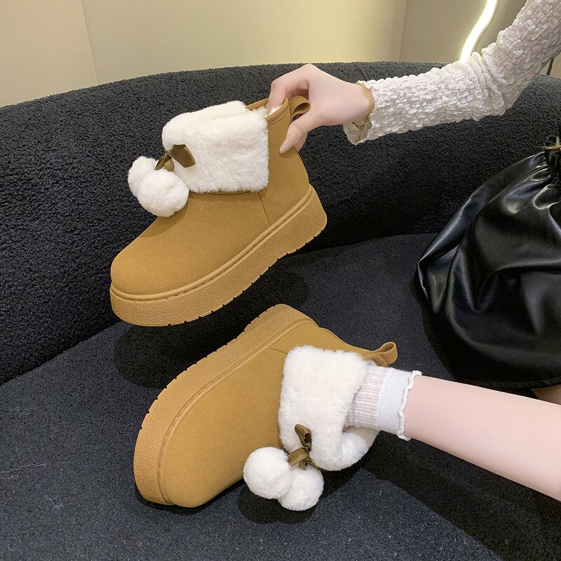 Women's Snow Boots Manufacturer - OEM Custom Winter Warm Plush Thick Sole