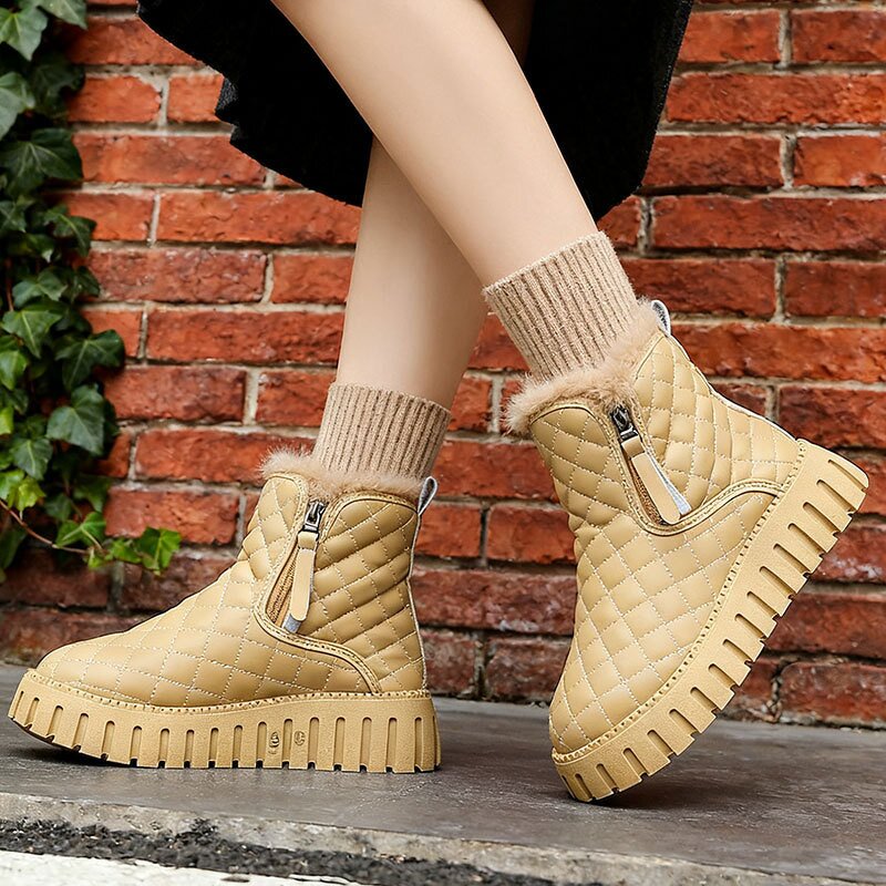 Women's Snow Boots Manufacturer - OEM Custom Winter Warm Plush Thick Sole