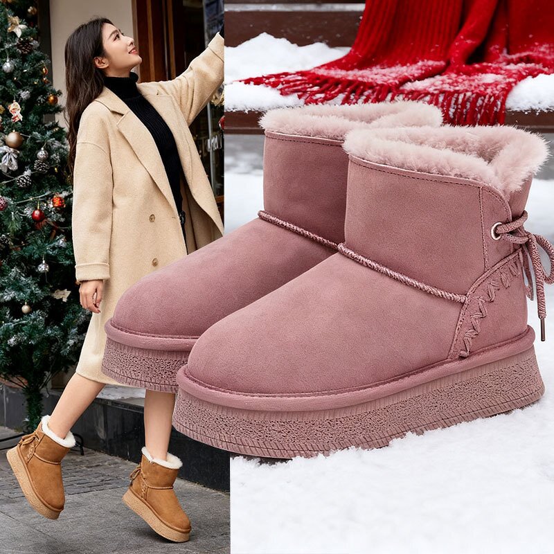Women's Snow Boots Manufacturer - OEM Custom Winter Warm Plush Thick Sole