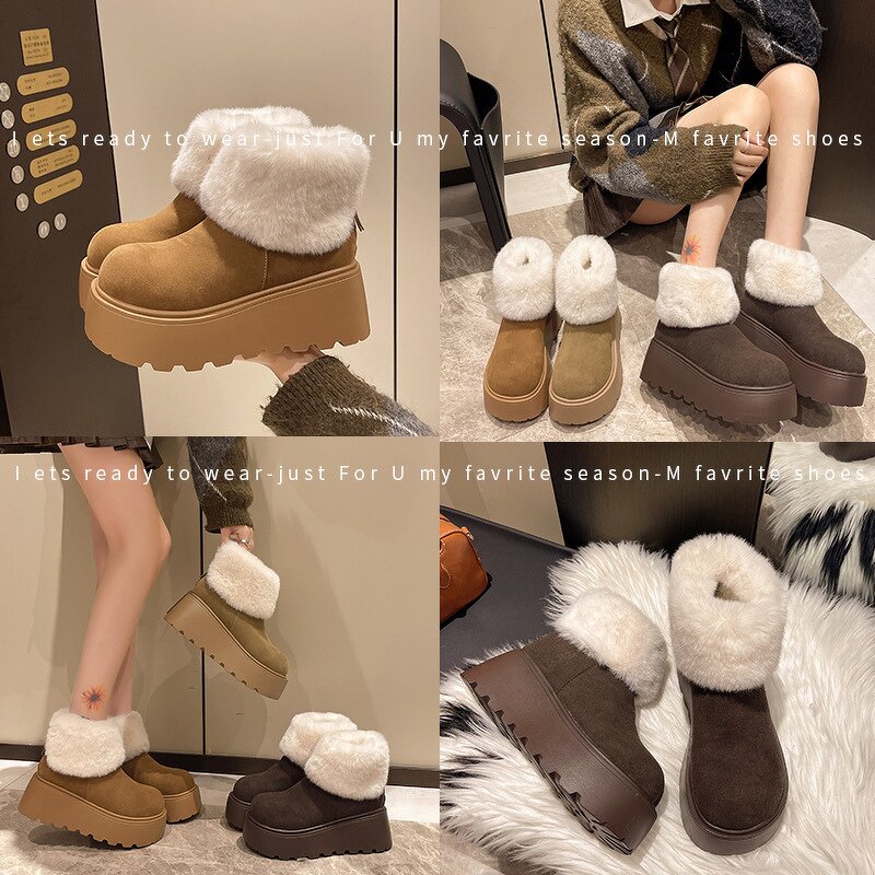 Women's Snow Boots Manufacturer - OEM Custom Winter Warm Plush Thick Sole