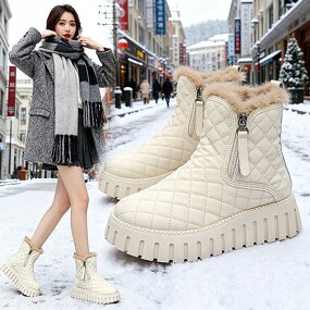 Women's Snow Boots Manufacturer - OEM Custom Winter Warm Plush Thick Sole