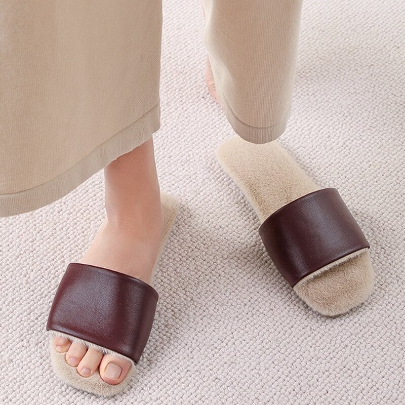 House Slippers Manufacturer - OEM/ODM 2025 New Winter Flat Sheepskin Cozy