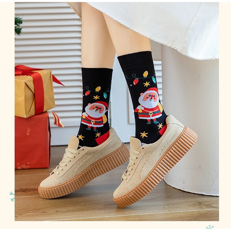 Cotton Socks Manufacturer - OEM/ODM Christmas Snowman Jacquard Custom