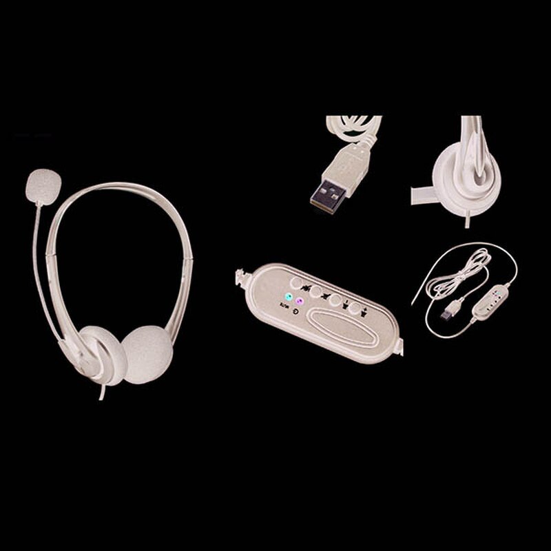 USB Telephone Headset Factory - Binaural Call Center with Mic & Volume Control