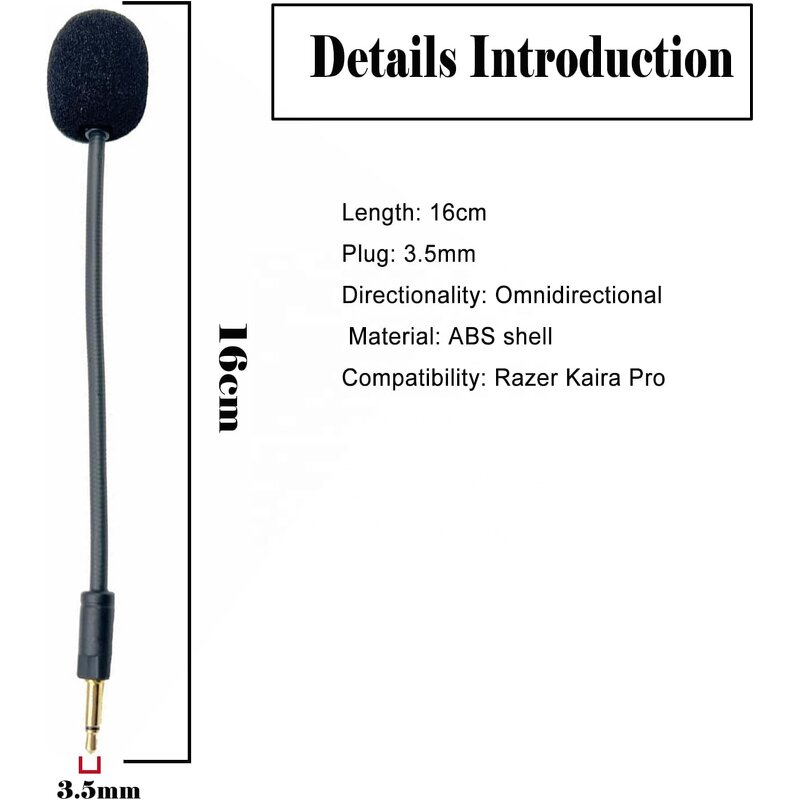 Razer Kaira Pro Microphone Factory - Replacement Mic for Gaming Headset