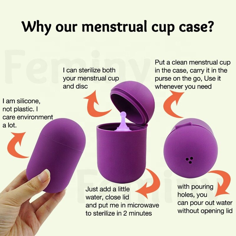 Menstrual Cup Cleaning Case Manufacturer - OEM Customizable Purple Sterilising