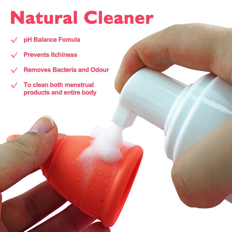Menstrual Cup Foam Wash Manufacturer - OEM/ODM 100% Natural Herbal 100Ml