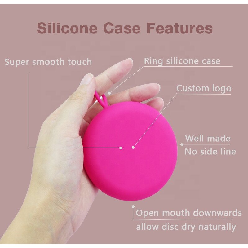 Menstrual Disc Case Manufacturer - OEM/ODM Round Silicone with Ring Patent