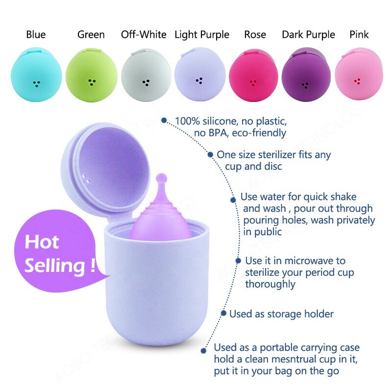Menstrual Cup Cleaning Case Manufacturer - OEM Customizable Purple Sterilising