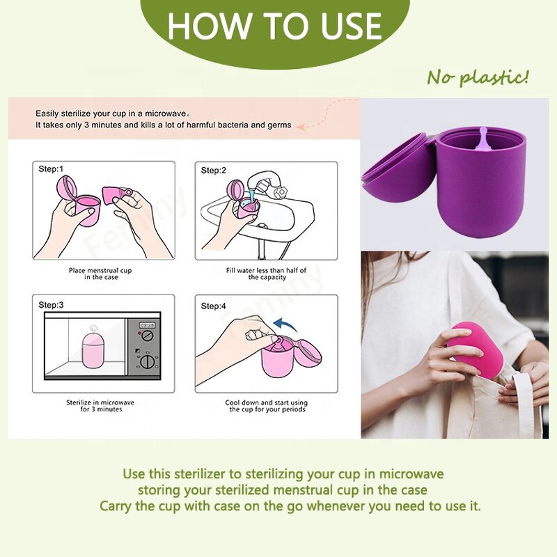 Menstrual Cup Cleaning Case Manufacturer - OEM Customizable Purple Sterilising