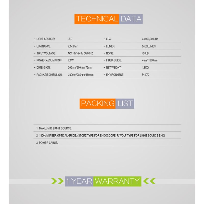 Portable HD Endoscope Camera Factory - 100W LED Light Source for Surgery