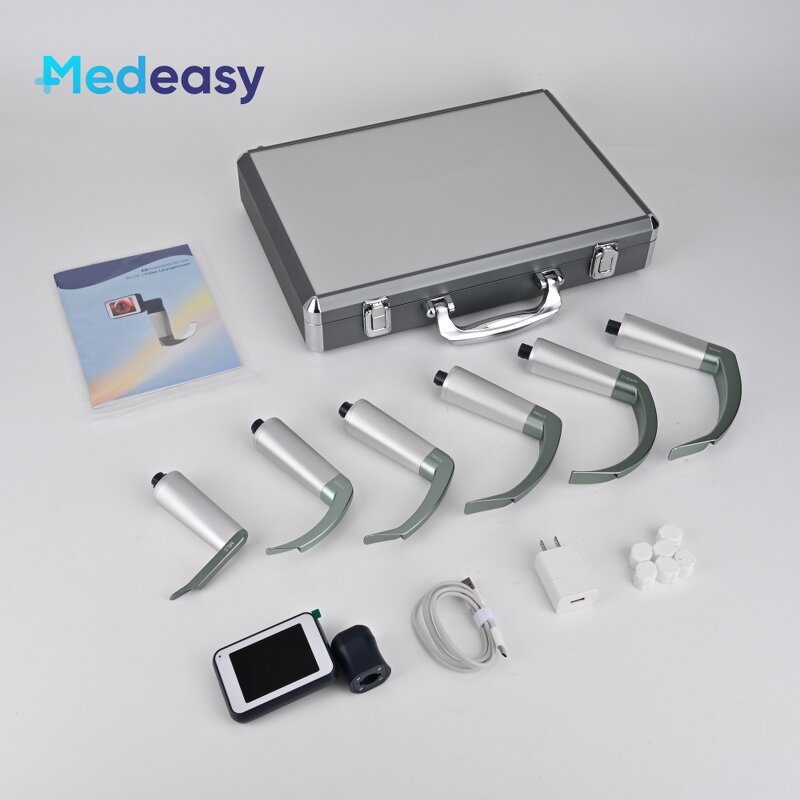Video Laryngoscope Set Manufacturer - Portable with 6 Reusable Blades