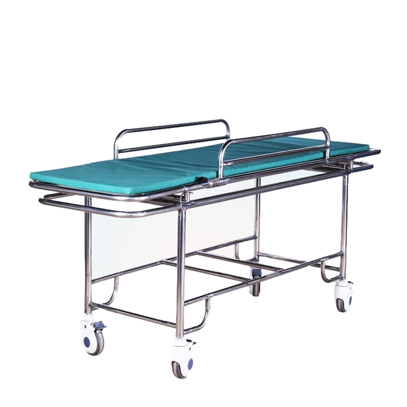 Stainless Steel Hospital Trolley Factory - Foldable Handcart Emergency Cart