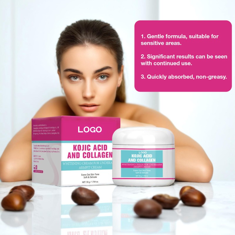 Custom logo 50G Women Underarm Whitening Collagen Kojic Acid Armpit Cream
