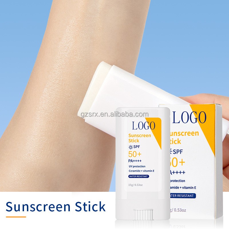 Travel Size 15g Refreshing Non-sticky UV protection Spf 50 + PA ++++ Sunscreen Stick with Vitamin E