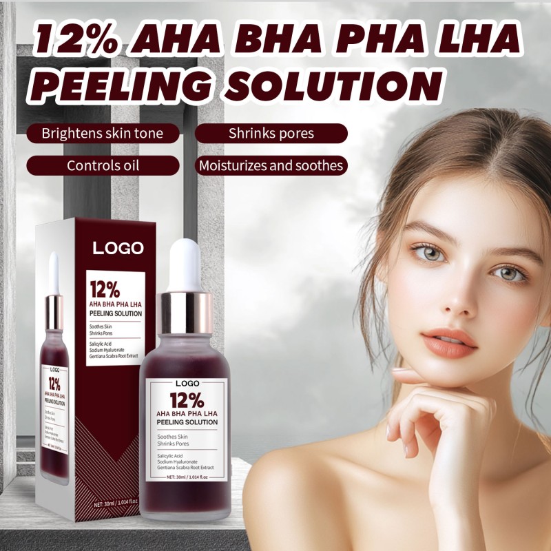 30ml Salicylic Acid Brightening Face Serum Hydrating Control Oil 12% AHA BHA PHA LHA Peeling Solution