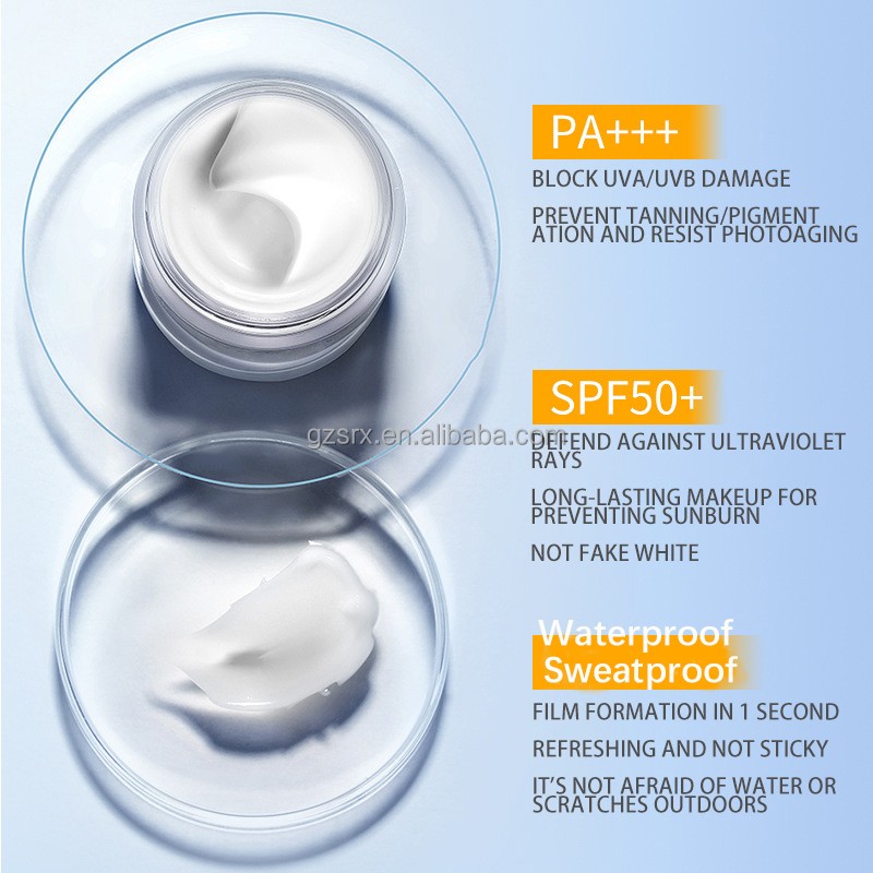 Semi-finished Barrel Sunblock Chamomile + Allantoin UVA/UVB Protection Waterproof Sunscreen Cream SPF 50 PA+++