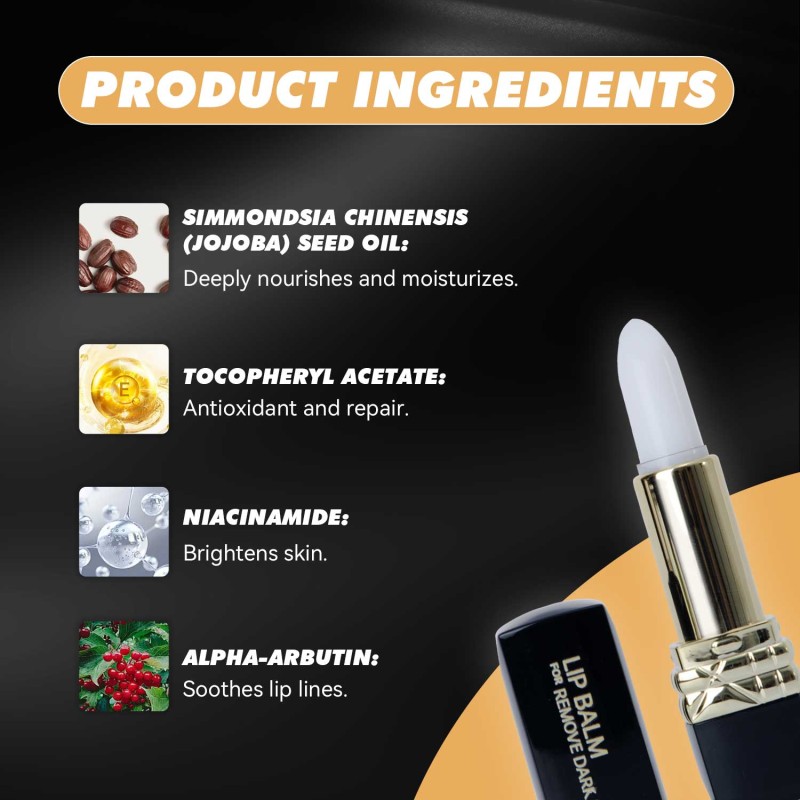 Hydrating Keeps Lips Soft Custom 3.5g Natural Arbutin Private Label Remove Dark Lip Balm