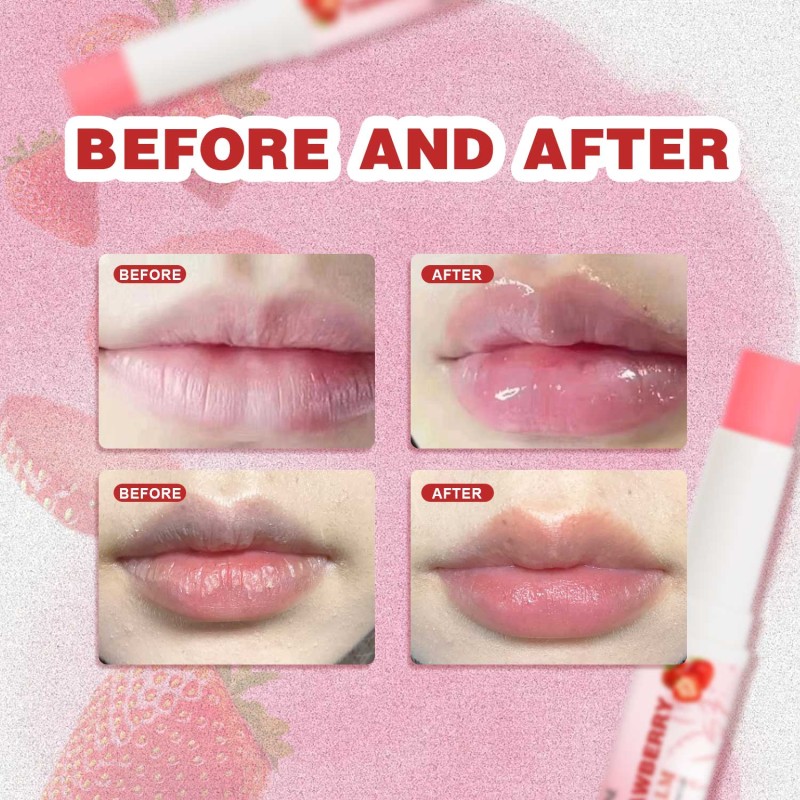 OEM ODM 5g Strawberry Moisturizing Custom Cute pink Lip Balm