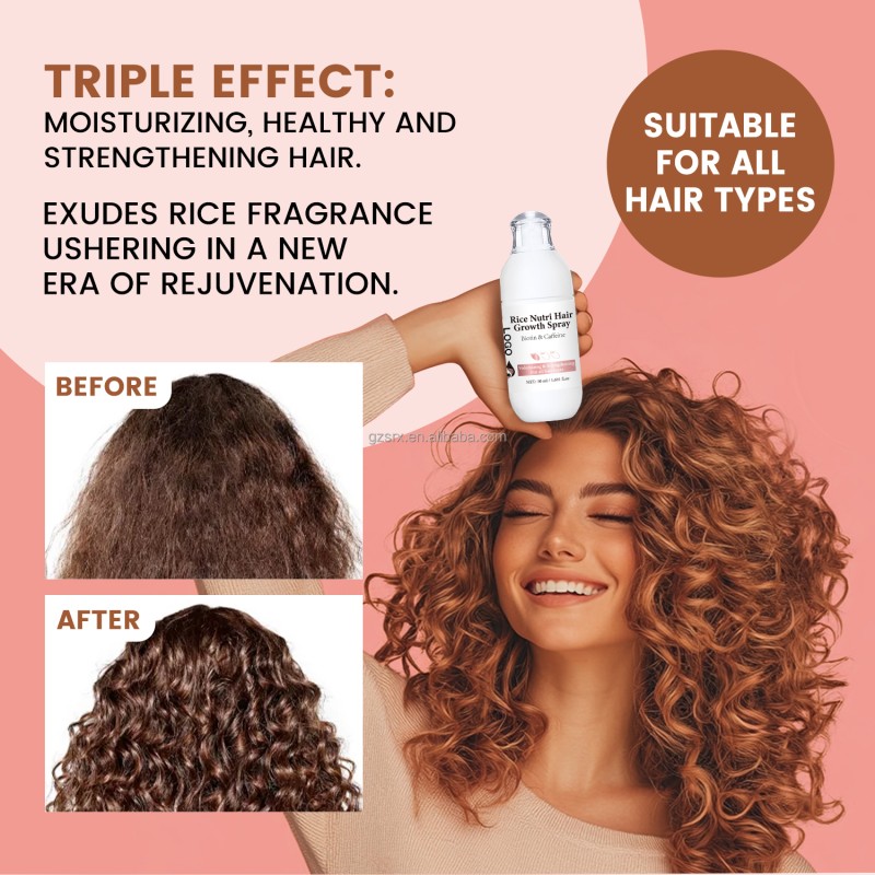 OEM Low MOQ Moisturize Volumizes Hair Rice Water Nutri Hair Growth Spray