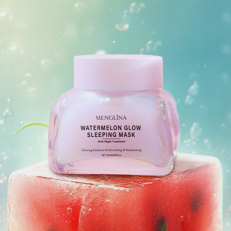 Face Care Glowing Skin Watermelon Glow Mask Exfoliation and Moisturizing PH-Balanced AHA Night Repair Mask Cream