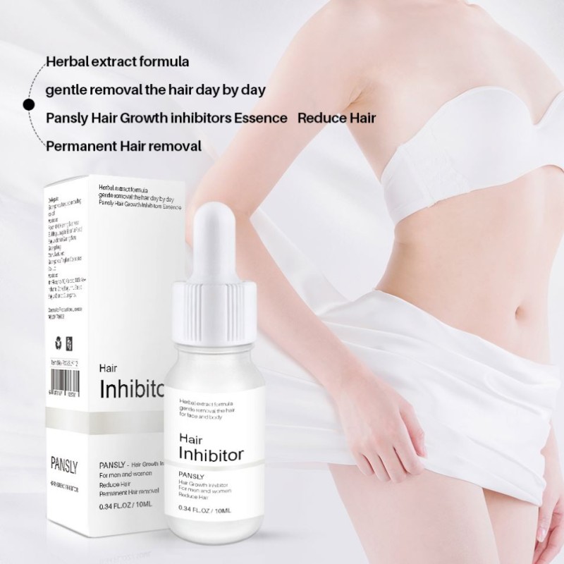 Pansly Custom 30 Days Powerful Permanent Body Hair Removal Serum Liquid Hair Inhibitor for Face Target Area Main Glycerin