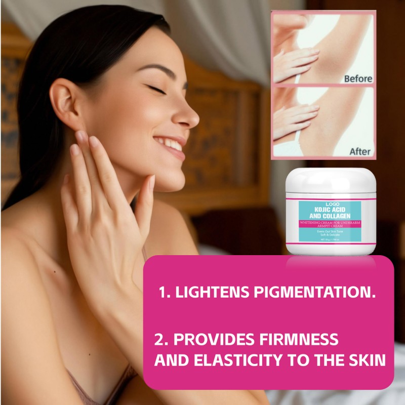 Custom logo 50G Women Underarm Whitening Collagen Kojic Acid Armpit Cream